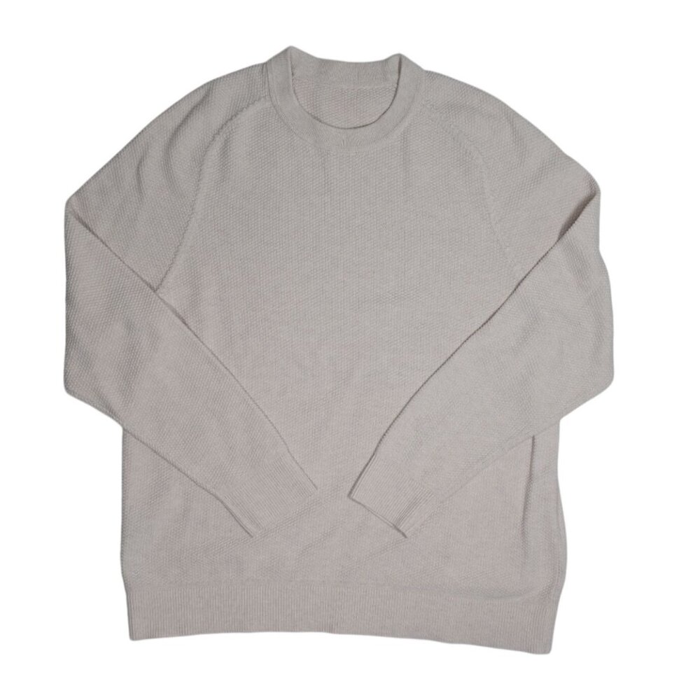 Lululemon Textured Knit Classic-Fit Crewneck Sweater in Heathered Natural Ivory